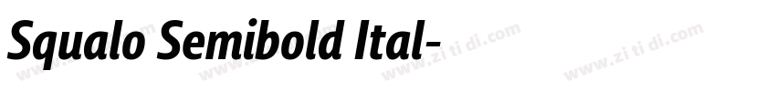 Squalo Semibold Ital字体转换